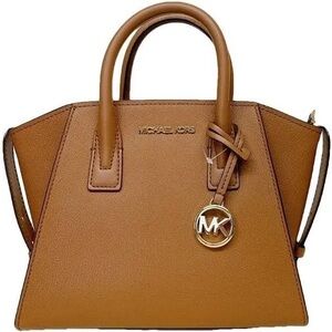Michael Kors Brown Avril Small Pebbled Leather Satchel
